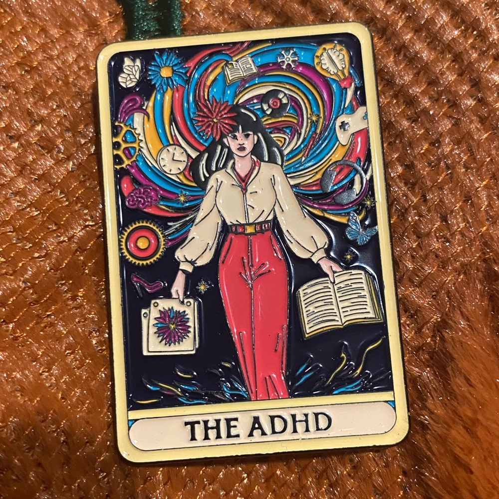 Colorful ADHD, large, Enamel Pin, brooch